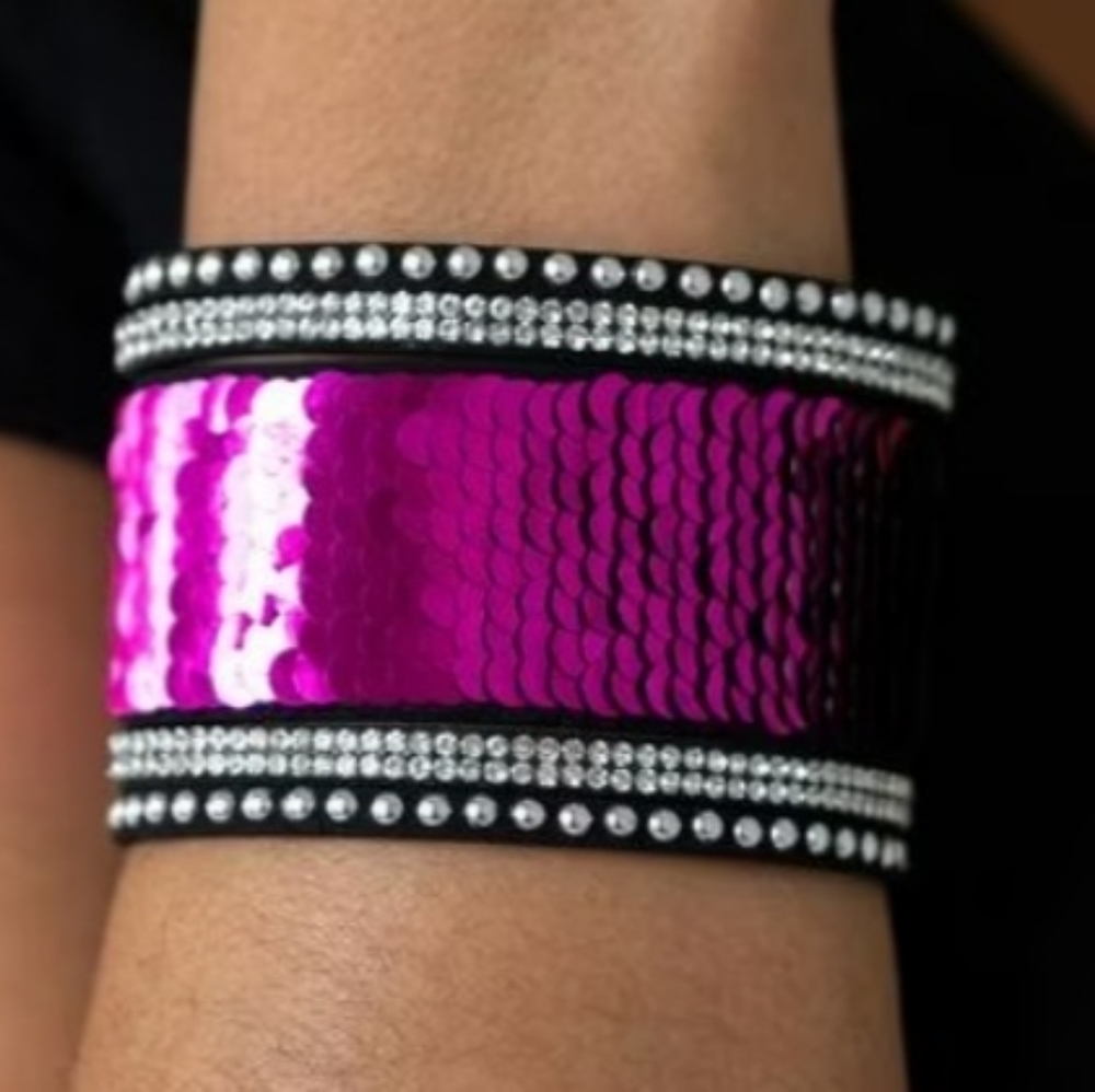 Pink/black bracelet paparazzi